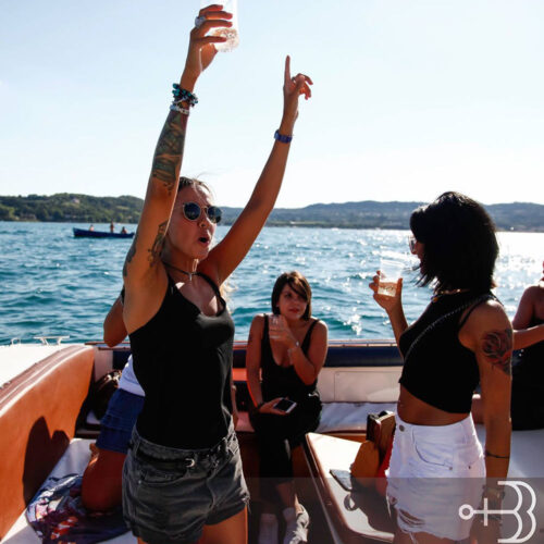 Birthday parties on a motorboat, Lake Garda