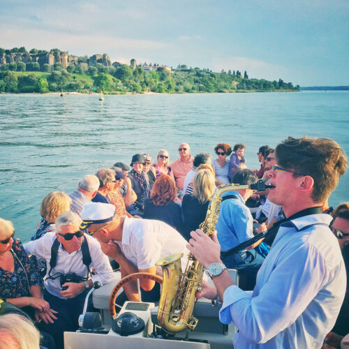 Boat party on Lake Garda Live music